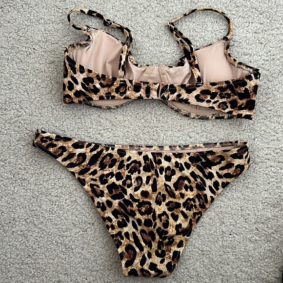 Brand new. Beautiful animal print bikini top and bottom. Never worn! - Picture 3 of 4